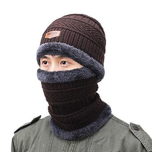 Unisex Woolen Cap Set Brown